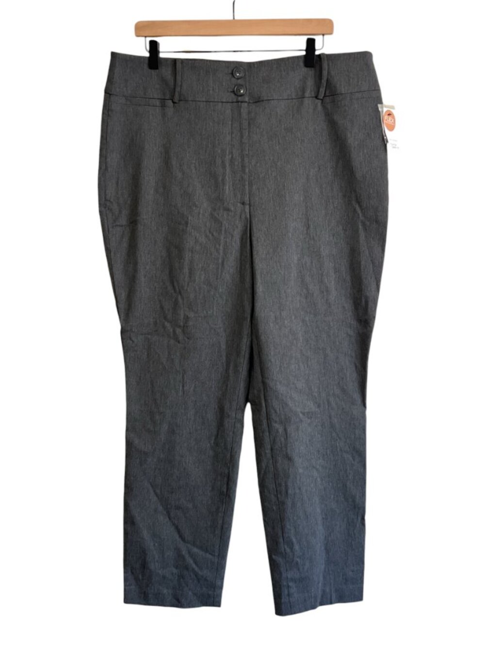 NWT Lane Bryant Gray Tighter Tummy High Rise Straight 4-Season Pants - Picture 7 of 7